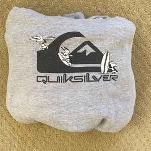 Grey quicksilver pull over hoodie